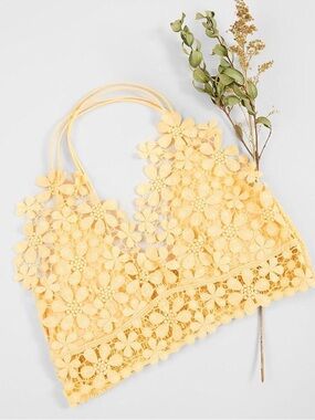 Free People Miss Dazie Yellow Crochet Lace Bralette